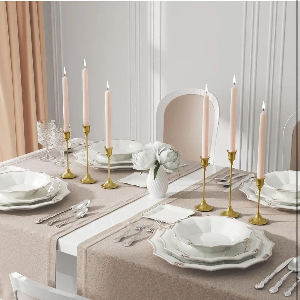 🆕 Set of 3 Brass Candlestick Holders - Picture 4 of 10